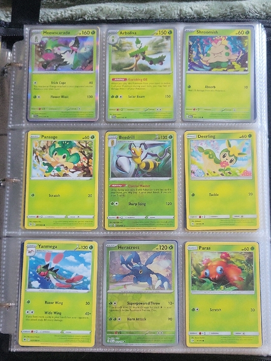 Pokemon Other - Pokémon Grass-Type Card Binder Page